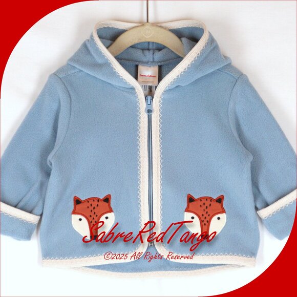 NWT Hanna Andersson Baby Fleece Jacket Foxy On North Air 75 12-18 M